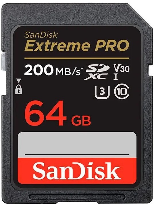 SanDisk Extreme Pro SDXC UHS-I Class 3 V30 200MB/s 64GB
