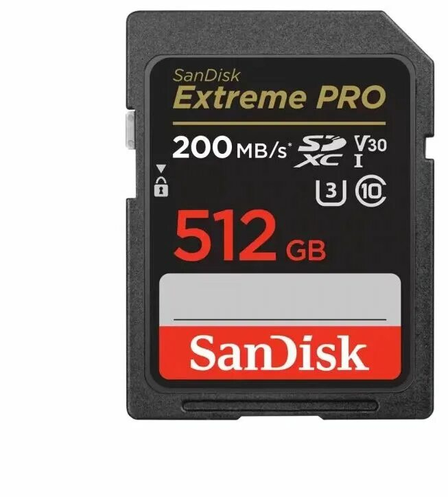 Карта памяти SanDisk Extreme Pro SDXC UHS Class 3 V30 200MB/s 512GB