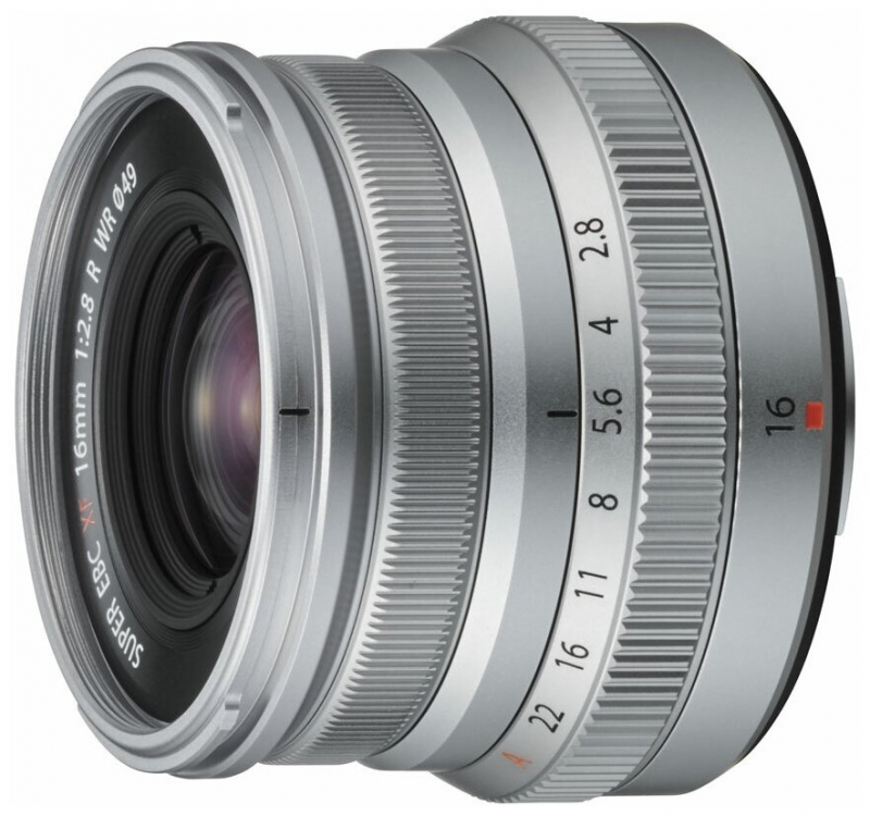 Объектив Fujifilm XF 16mm f/2.8R WR серебристый